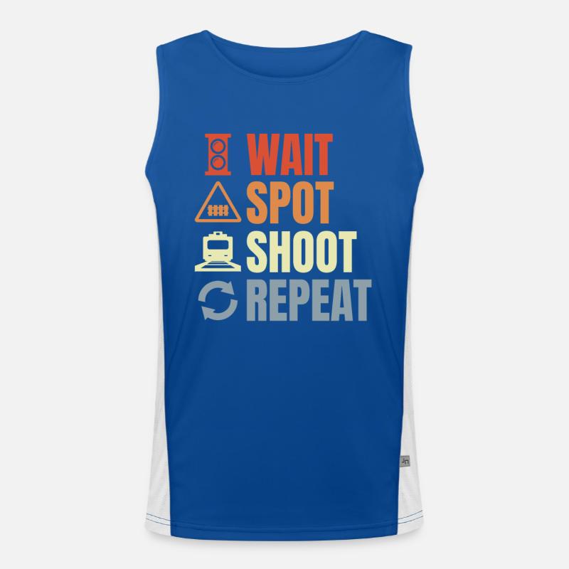 Eisenbahner Routine Funktionelles Kontrast-Tank Top für Männer 