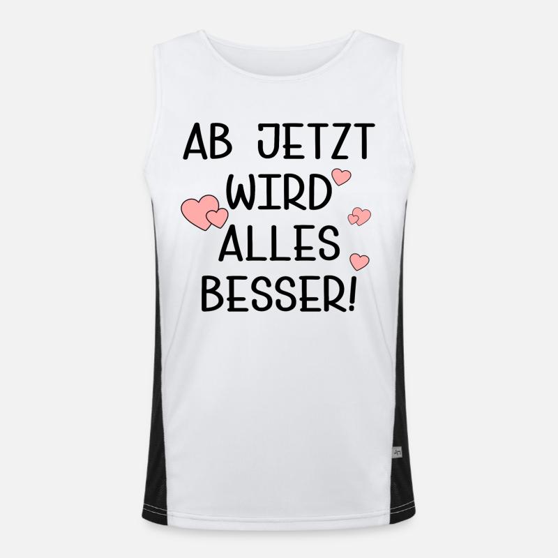 TRANSFORMATION BESSER WERDEN Funktionelles Kontrast-Tank Top für Männer 
