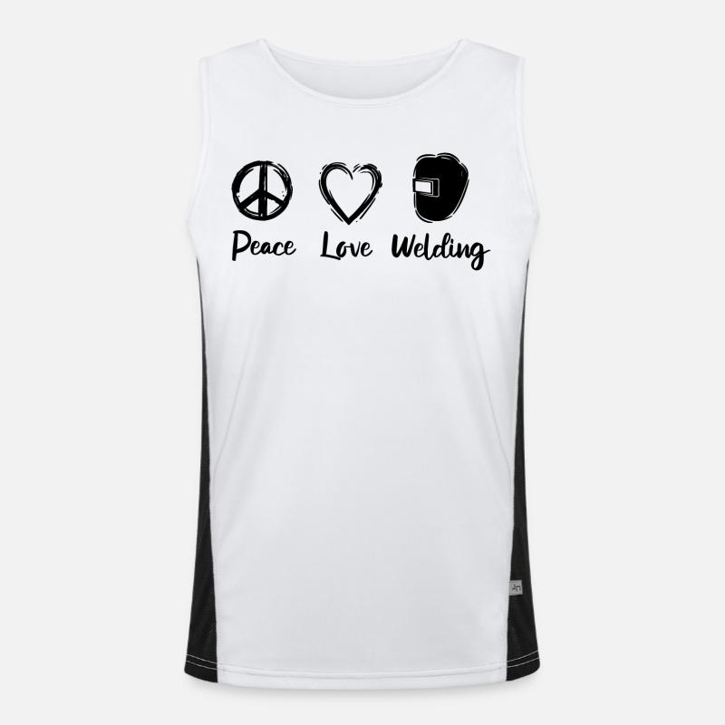 Ich liebe das Schweißen Funktionelles Kontrast-Tank Top für Männer 