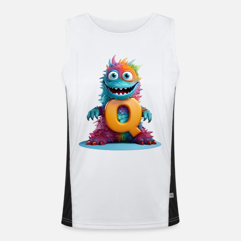 Regenbogenmonster mit Q Funktionelles Kontrast-Tank Top für Männer 