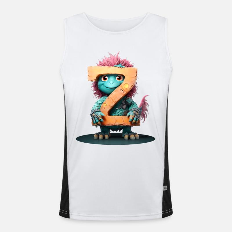Exotisches Huhn mit Buchstabe Z Funktionelles Kontrast-Tank Top für Männer 