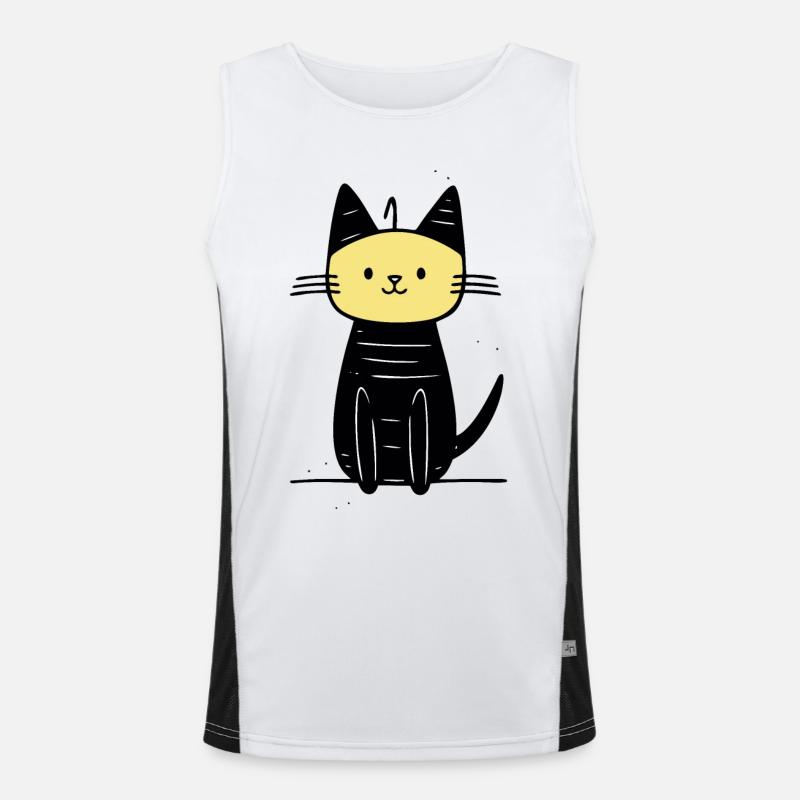 chat mignon Débardeur respirant contrasté Homme 