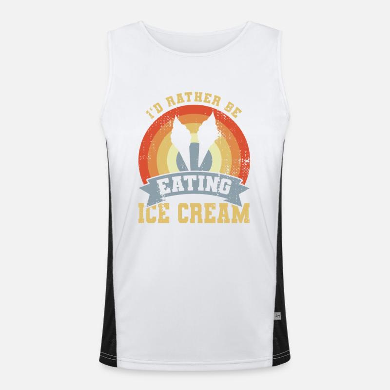Eis essen Funktionelles Kontrast-Tank Top für Männer 