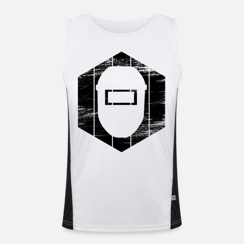 Welding helmet Men's Functional Contrast Tank Top 