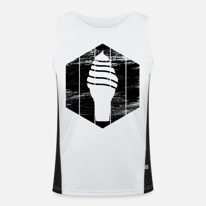 Eiscreme Funktionelles Kontrast-Tank Top für Männer 