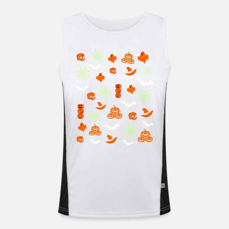 Halloween Patterns Men's Functional Contrast Tank Top 