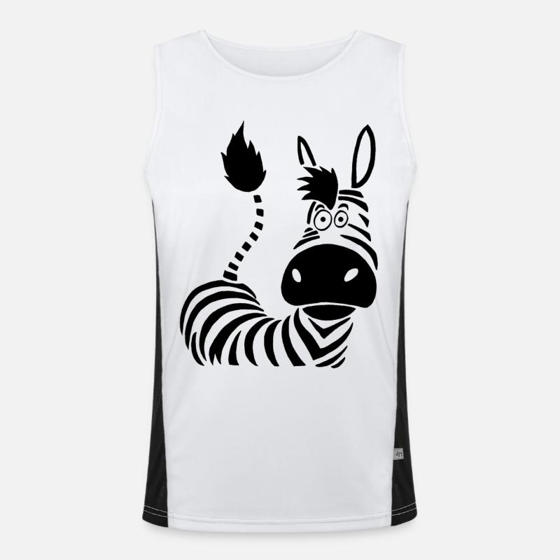 Zebra stripes Men's Functional Contrast Tank Top 