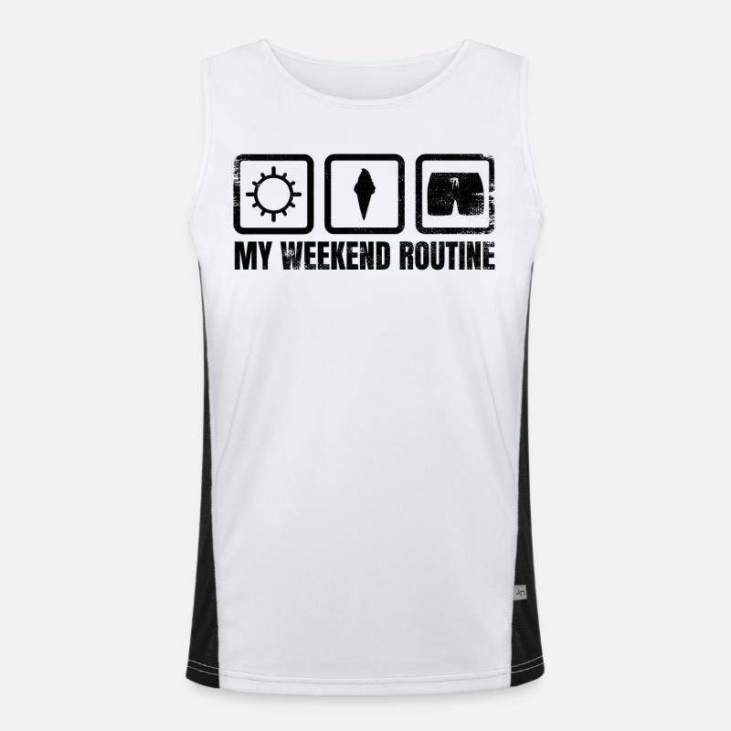 Week-end de crème glacée Débardeur respirant contrasté Homme 