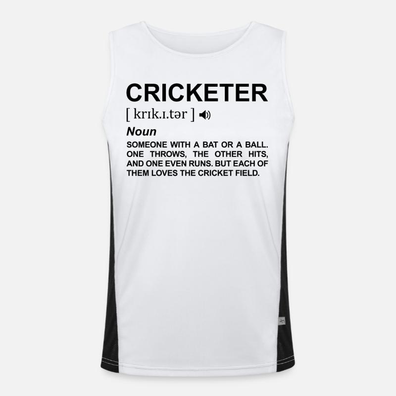 Cricketer Definition Men's Functional Contrast Tank Top 