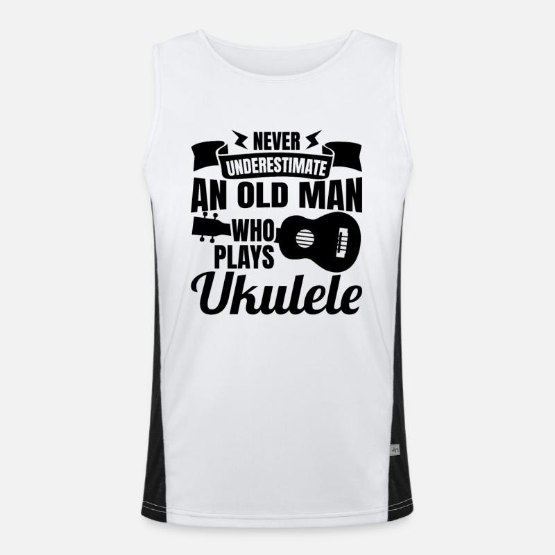 Ukulele Opa Funktionelles Kontrast-Tank Top für Männer 