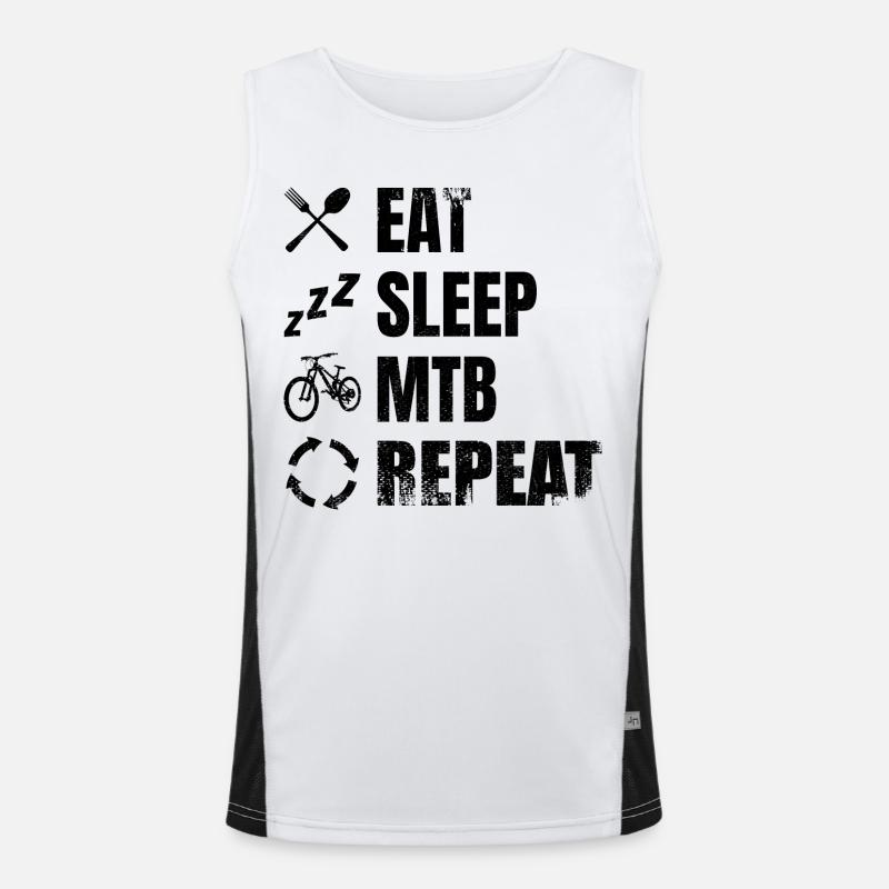 Mountain biker routine - Men's Functional Contrast Tank Top  - white/black