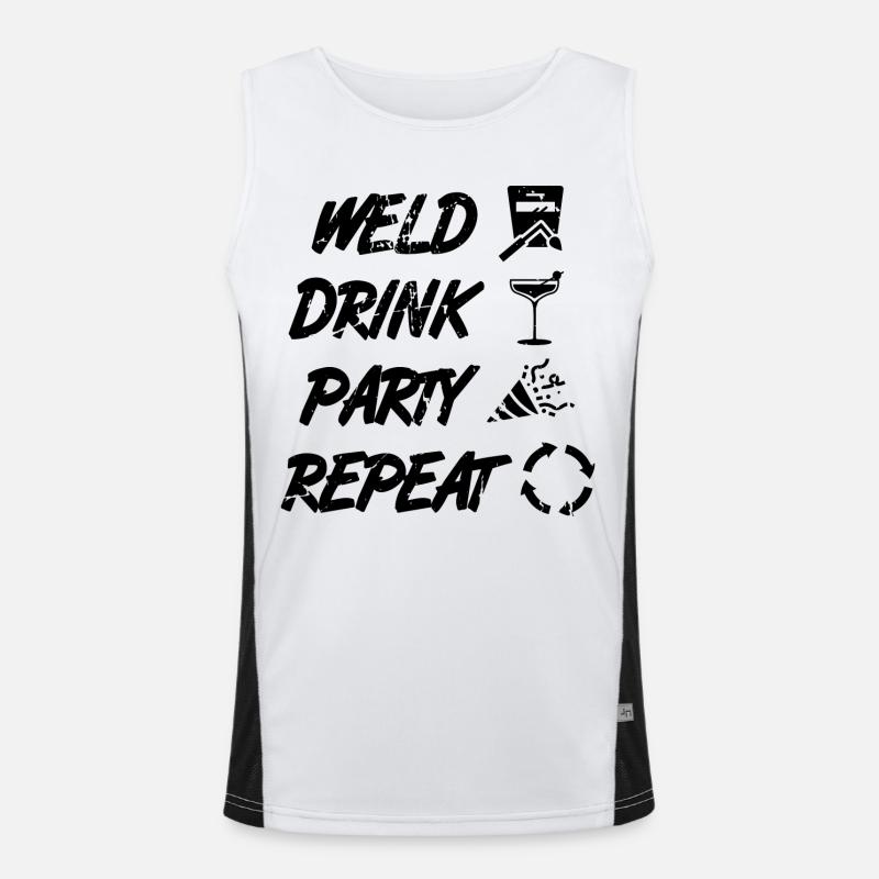 Schweißer Spruch Funktionelles Kontrast-Tank Top für Männer 