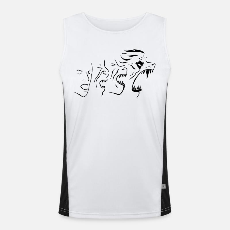 Transformation (Black) Men's Functional Contrast Tank Top 