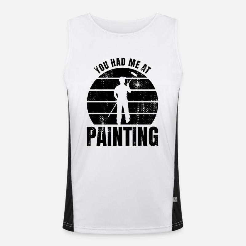 Du hattest mich bei Malen Funktionelles Kontrast-Tank Top für Männer 