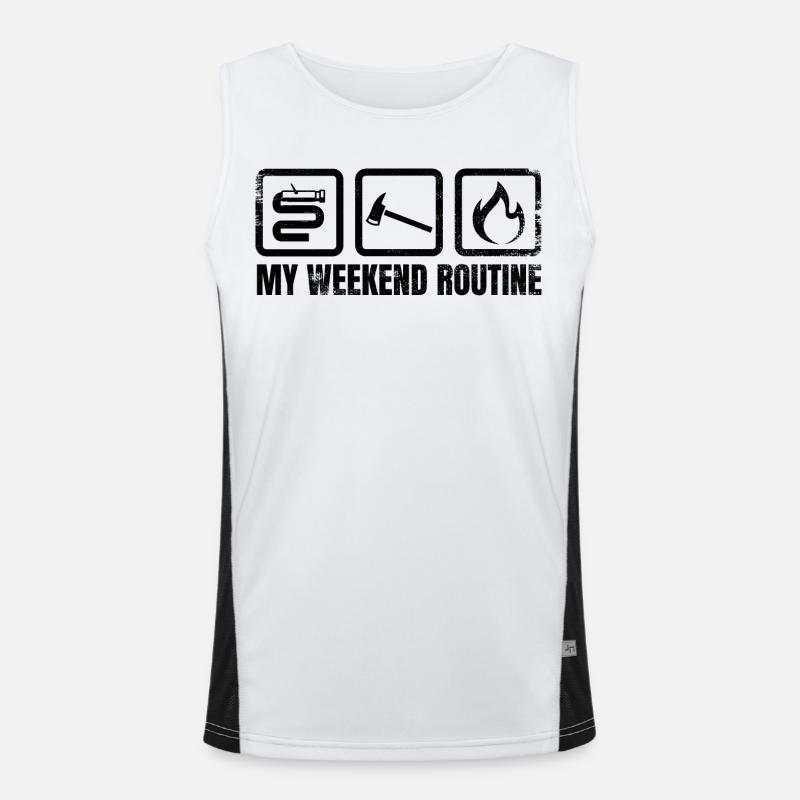 Firefighter Weekend Men's Functional Contrast Tank Top 