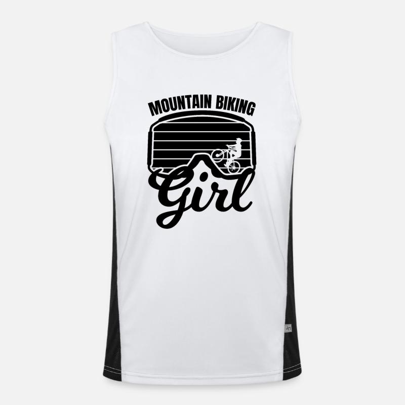 Mountainbikerin Funktionelles Kontrast-Tank Top für Männer 