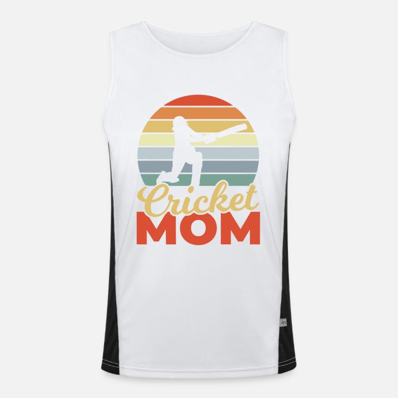 Funny Cricket Mom Men's Functional Contrast Tank Top 