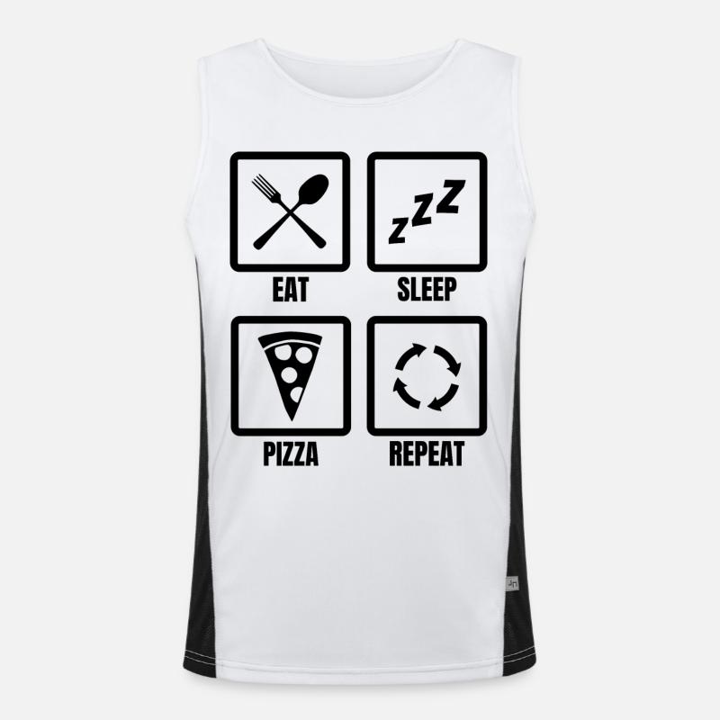 Pizza Lovers Schedule Men's Functional Contrast Tank Top 