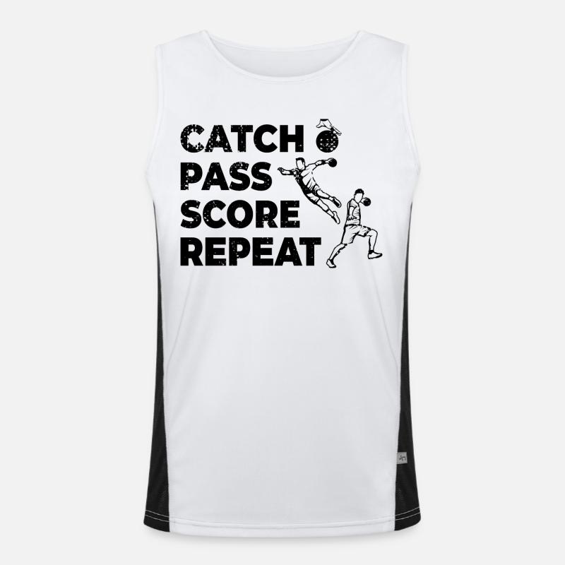 Attraper, passer, marquer, répéter Débardeur respirant contrasté Homme 