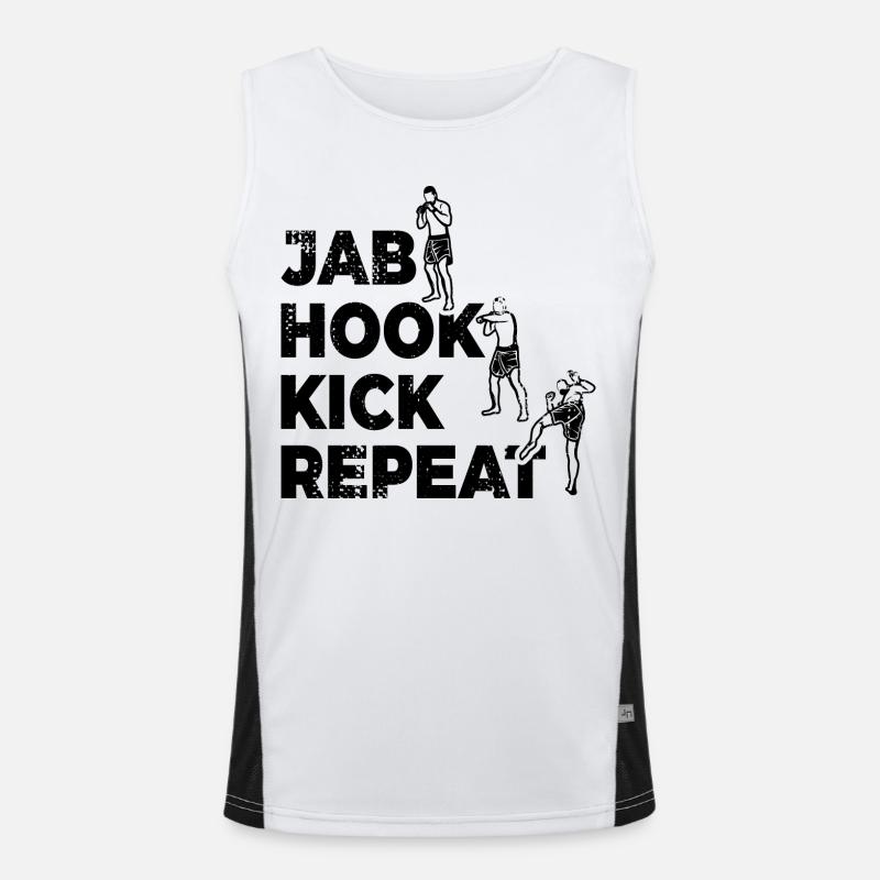 Kickboxer Routine Funktionelles Kontrast-Tank Top für Männer 