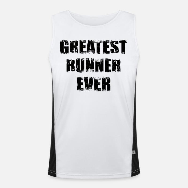 Great runner - Men's Functional Contrast Tank Top  - white/black