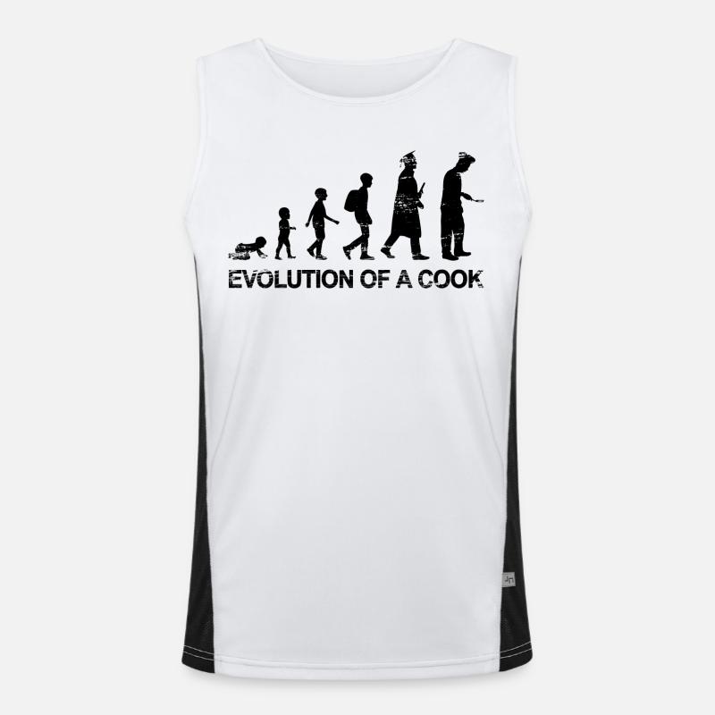 Chef Evolution - Men's Functional Contrast Tank Top  - white/black