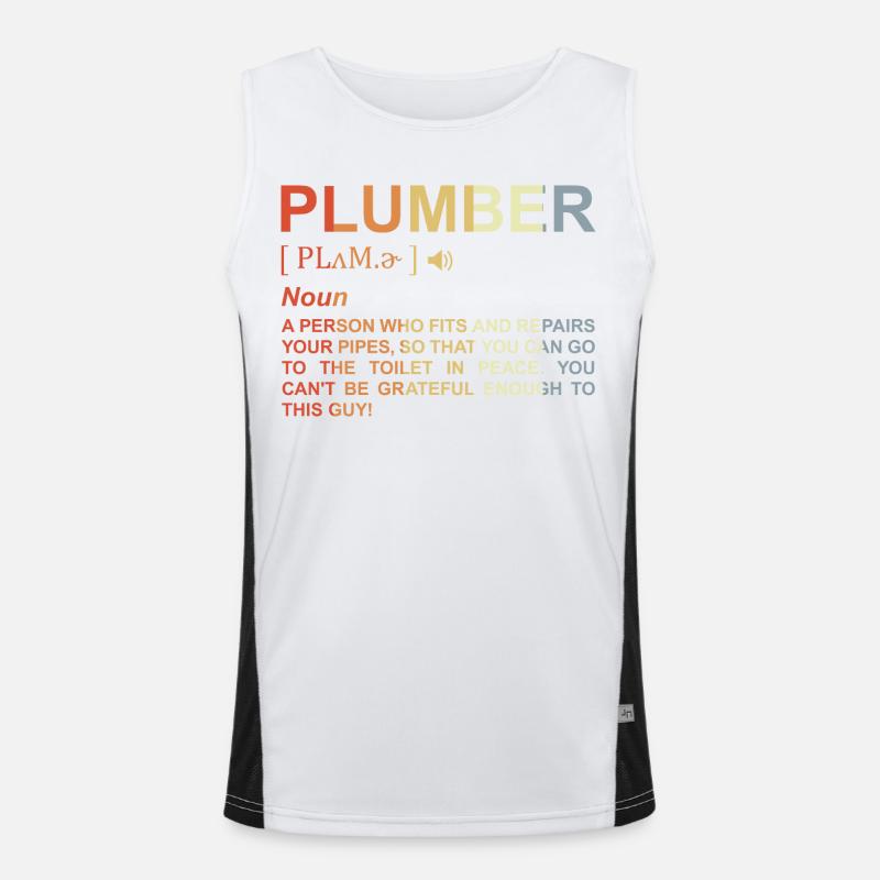 Plumber Term Men's Functional Contrast Tank Top 