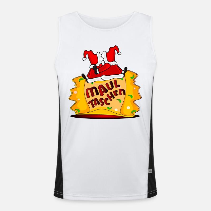 SCHWÄBISCHE MAULTASCHEN WEIHNACHTSMANN Funktionelles Kontrast-Tank Top für Männer 