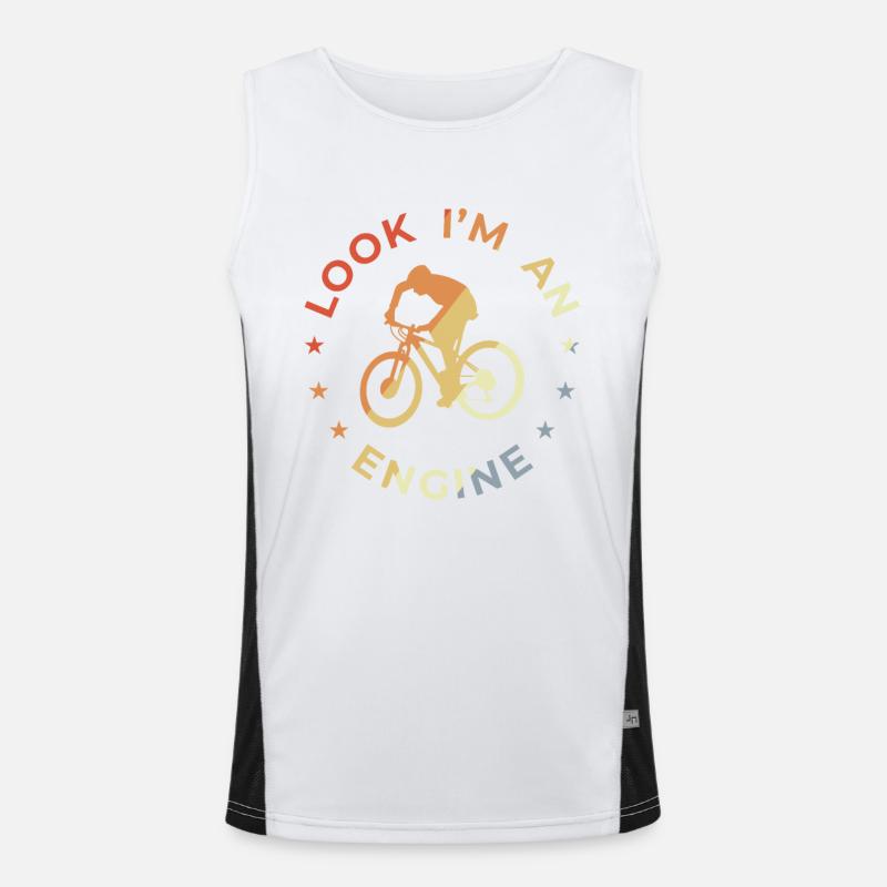 Cycling joke Men's Functional Contrast Tank Top 