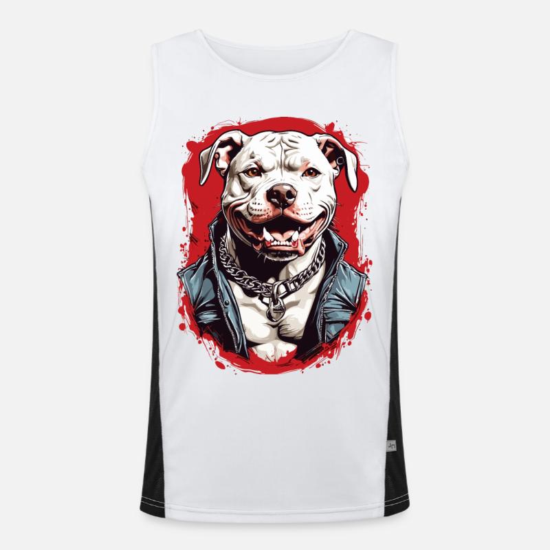 Hunderasse Pitbulls Funktionelles Kontrast-Tank Top für Männer 