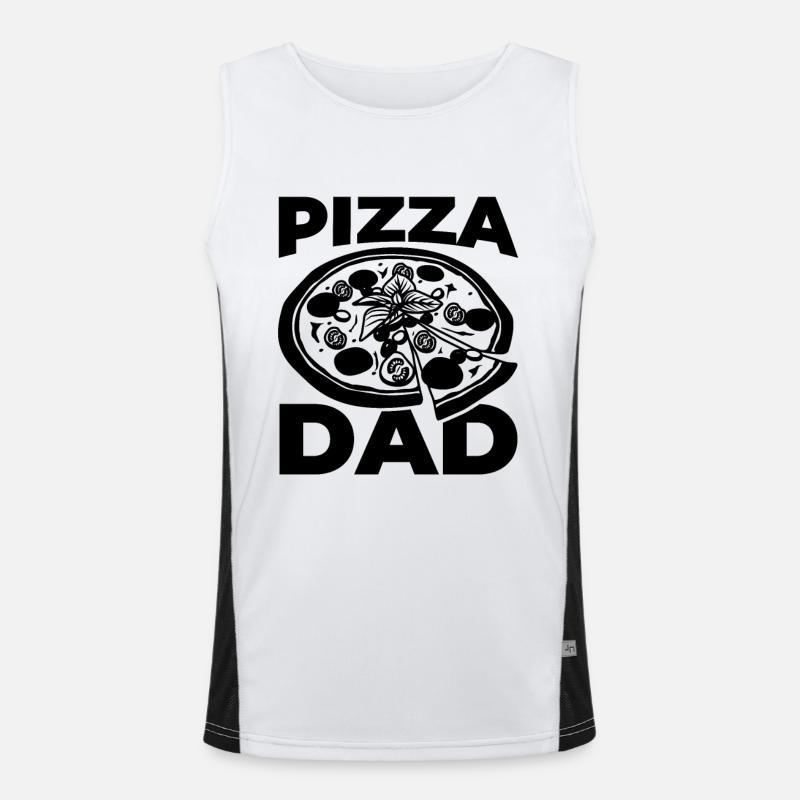 Pizza Vater Funktionelles Kontrast-Tank Top für Männer 