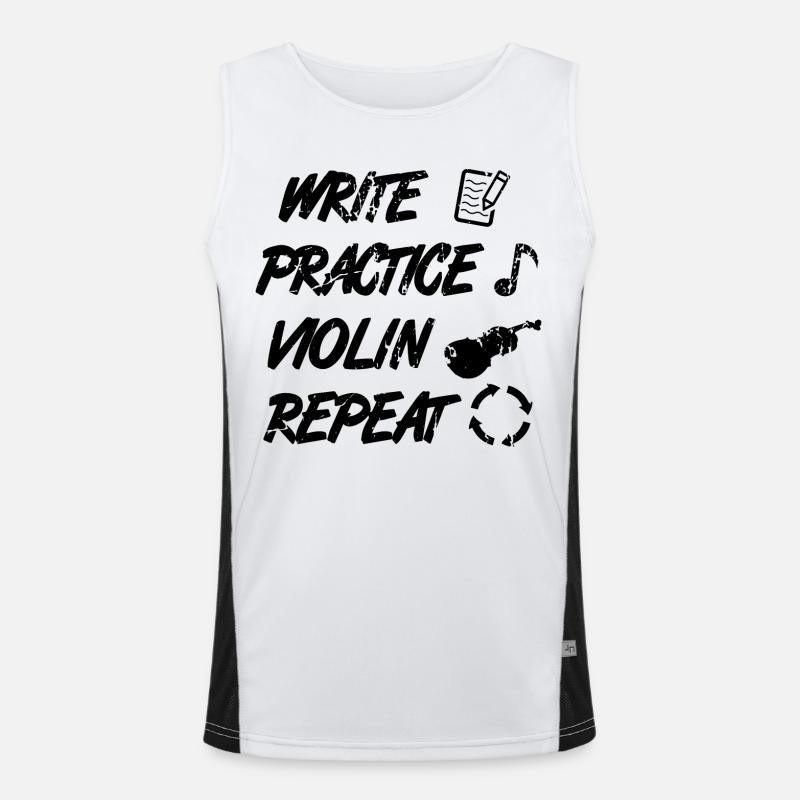 Geiger Spruch Funktionelles Kontrast-Tank Top für Männer 