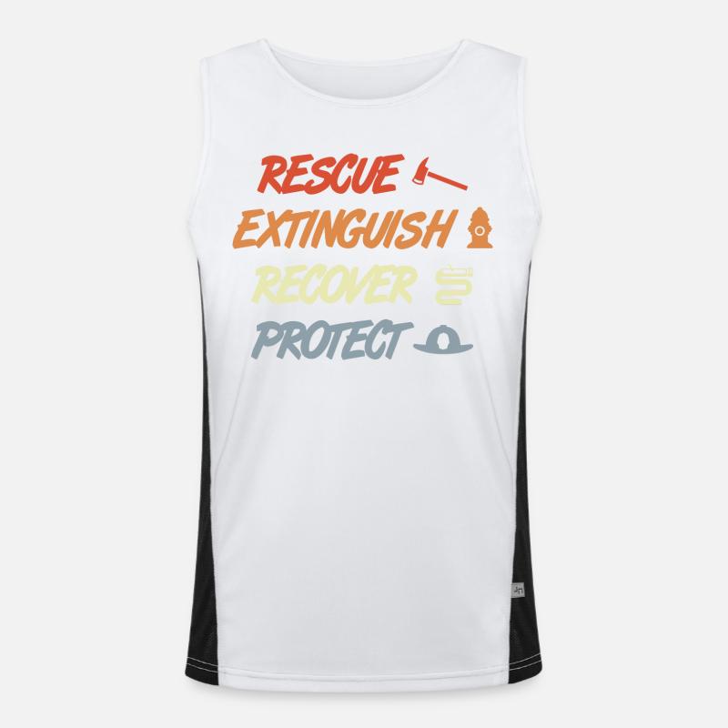 Sauvetage Extinction Récupération Protéger Débardeur respirant contrasté Homme 