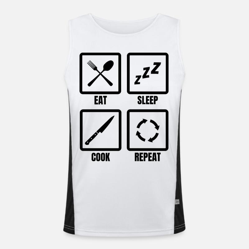 Kochen Tägliche Routine Funktionelles Kontrast-Tank Top für Männer 