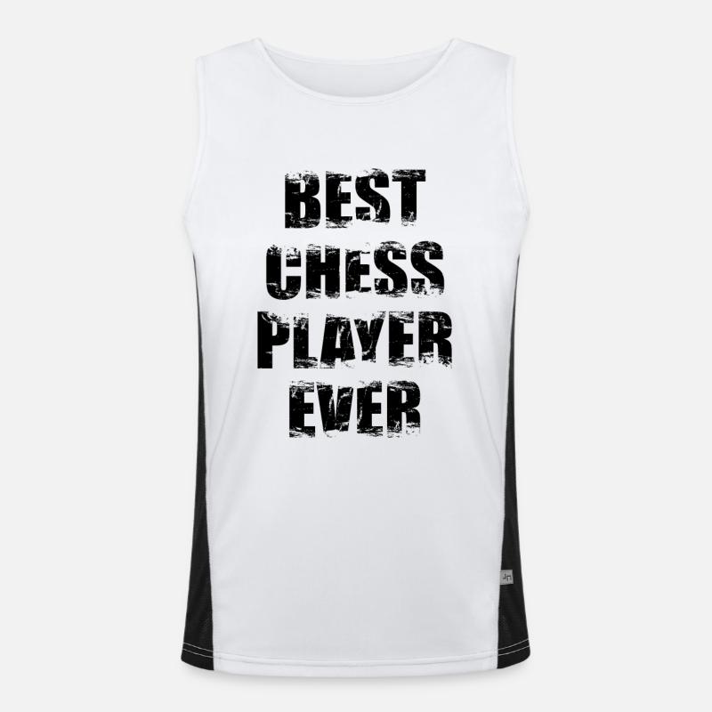 Lustiger Schachspieler Funktionelles Kontrast-Tank Top für Männer 