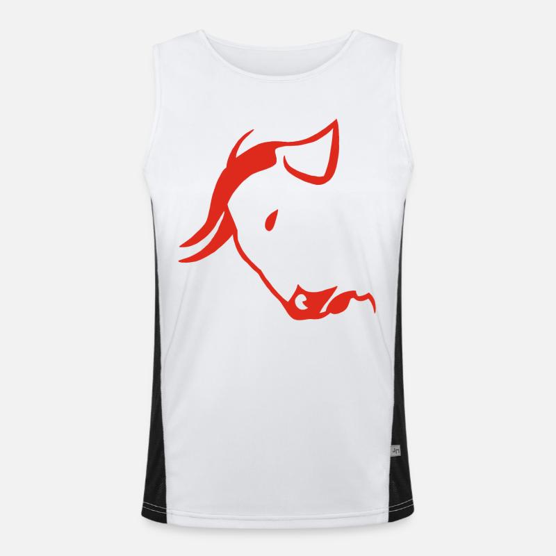 Der Kopf von Funktionelles Kontrast-Tank Top für Männer 