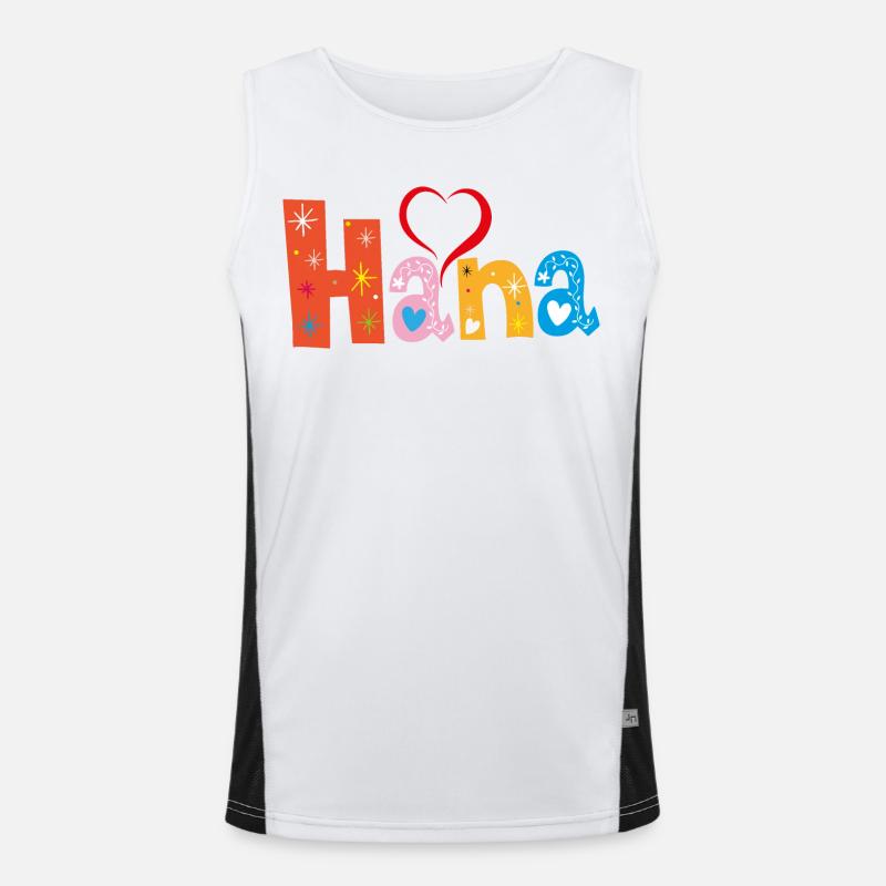Personalized Hana Name Men's Functional Contrast Tank Top 