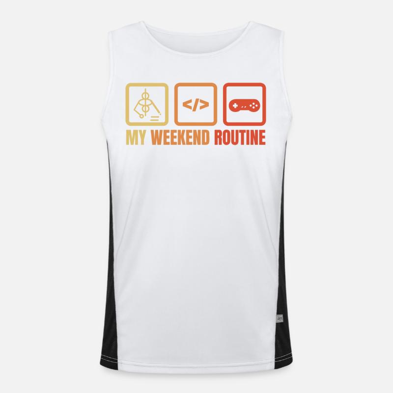 Game Dev Wochenende Funktionelles Kontrast-Tank Top für Männer 