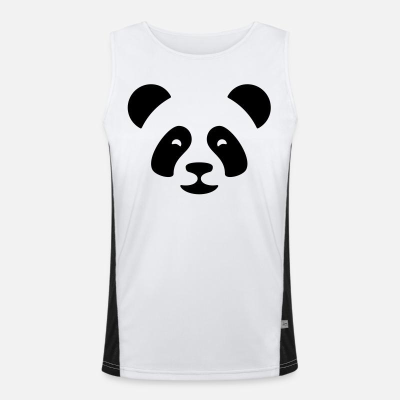 Panda Funktionelles Kontrast-Tank Top für Männer 