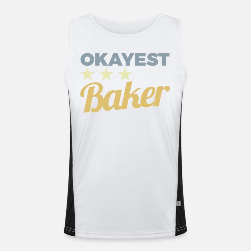 Durchschnittlicher Bäcker Funktionelles Kontrast-Tank Top für Männer 