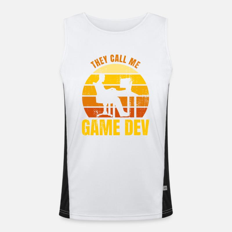 Video Games Developer - Men's Functional Contrast Tank Top  - white/black