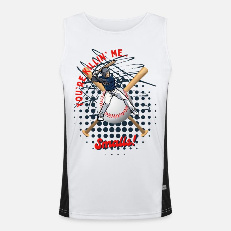 Baseball-Teig mit verspieltem Text Funktionelles Kontrast-Tank Top für Männer 