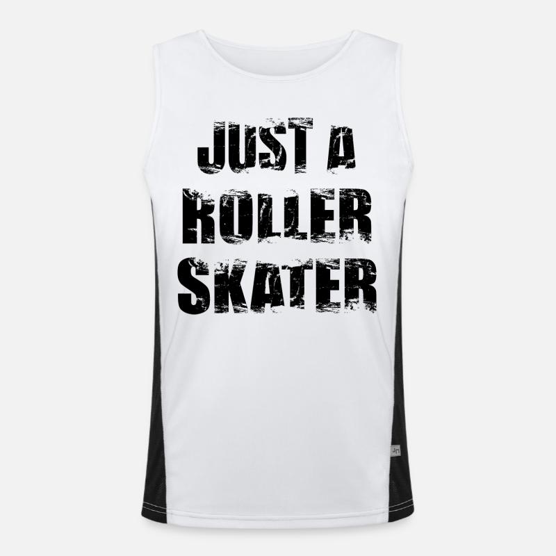 Nur ein Rollschuhläufer Funktionelles Kontrast-Tank Top für Männer 