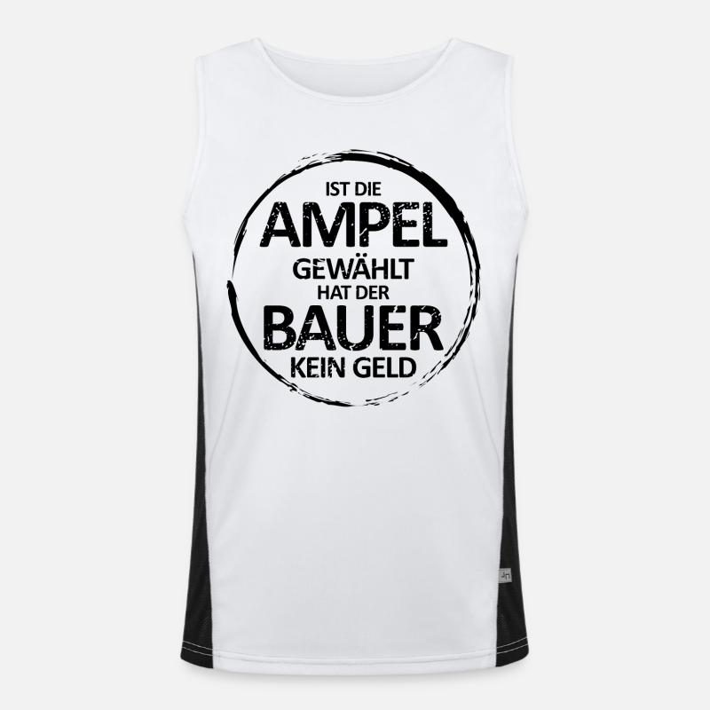 Bauernproteste Agrardiesel Demo Funktionelles Kontrast-Tank Top für Männer 