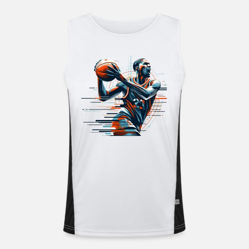 Basketball Dynamic Gift Men's Functional Contrast Tank Top 