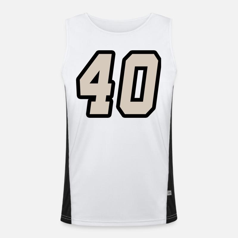 Nummer vierzig 40 Funktionelles Kontrast-Tank Top für Männer 