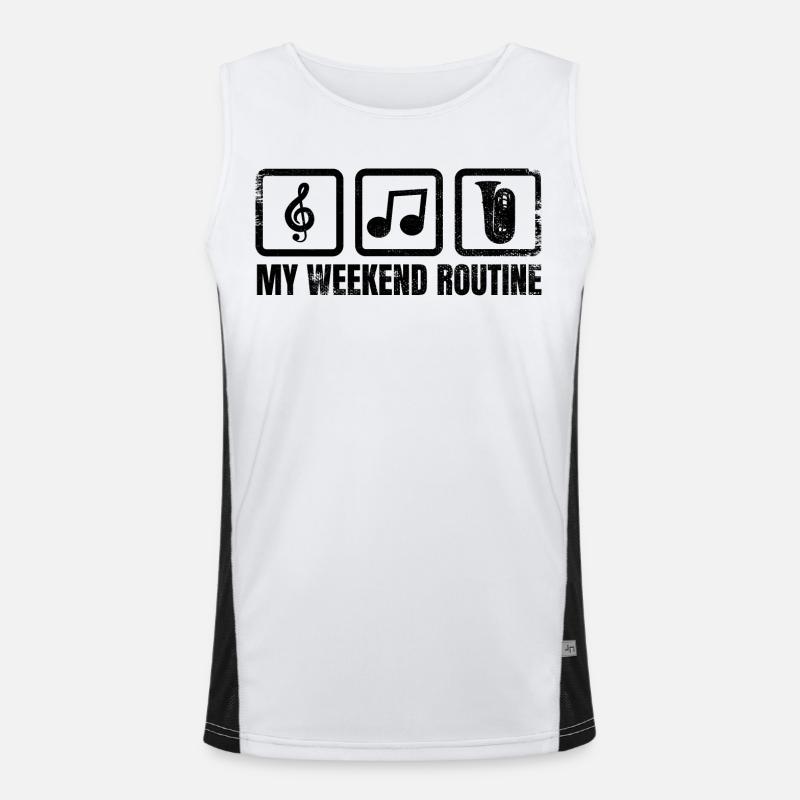 Ma routine du week-end Débardeur respirant contrasté Homme 