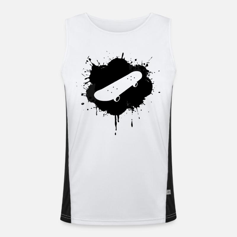 Skateboard Funktionelles Kontrast-Tank Top für Männer 