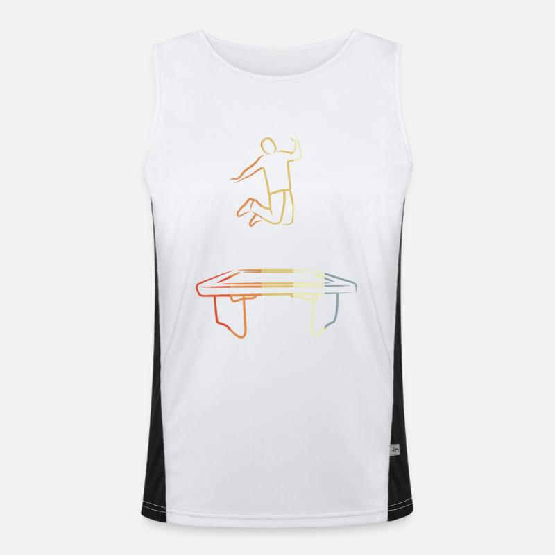 Trampoline Vintage Look Débardeur respirant contrasté Homme 