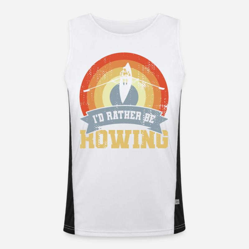 I'd Rather Be Rowing Men's Functional Contrast Tank Top 